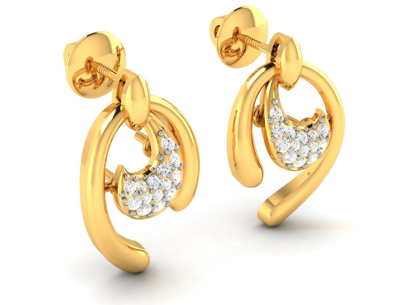 Women pendant-earrings set 3dm render detail 3D print model_8