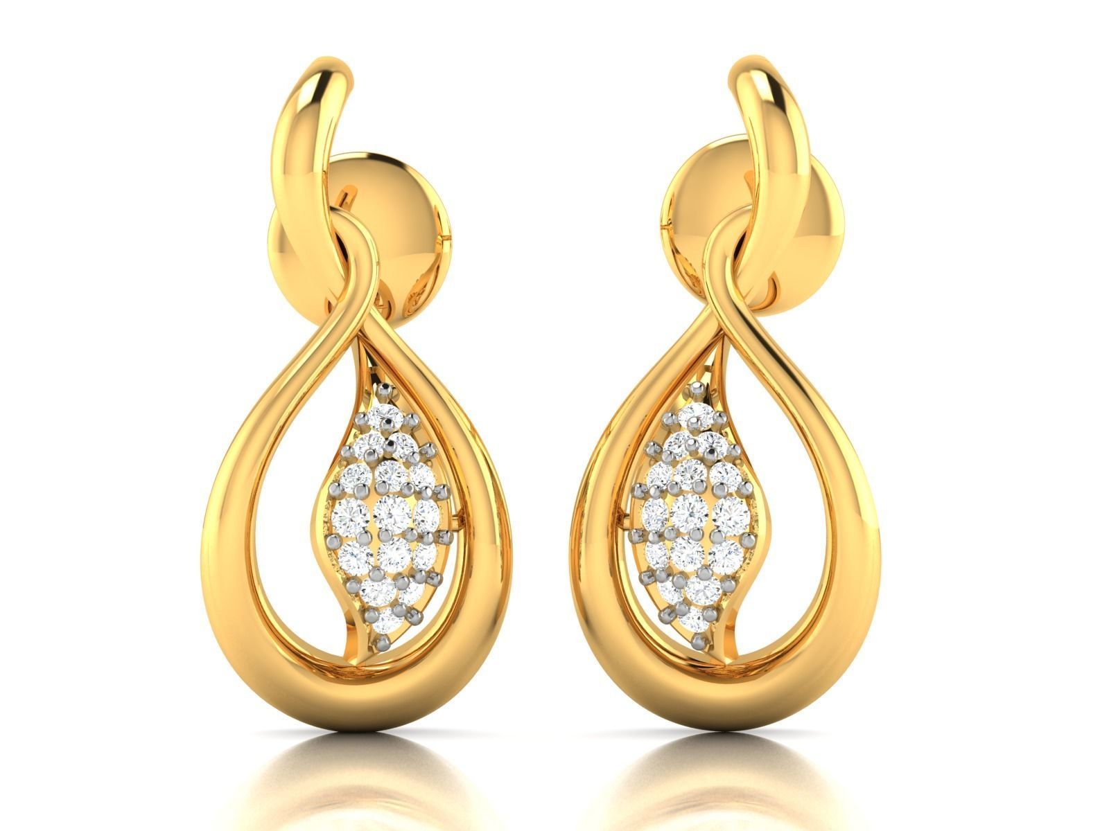 Women pendant-earrings set 3dm render detail 3D print model_11