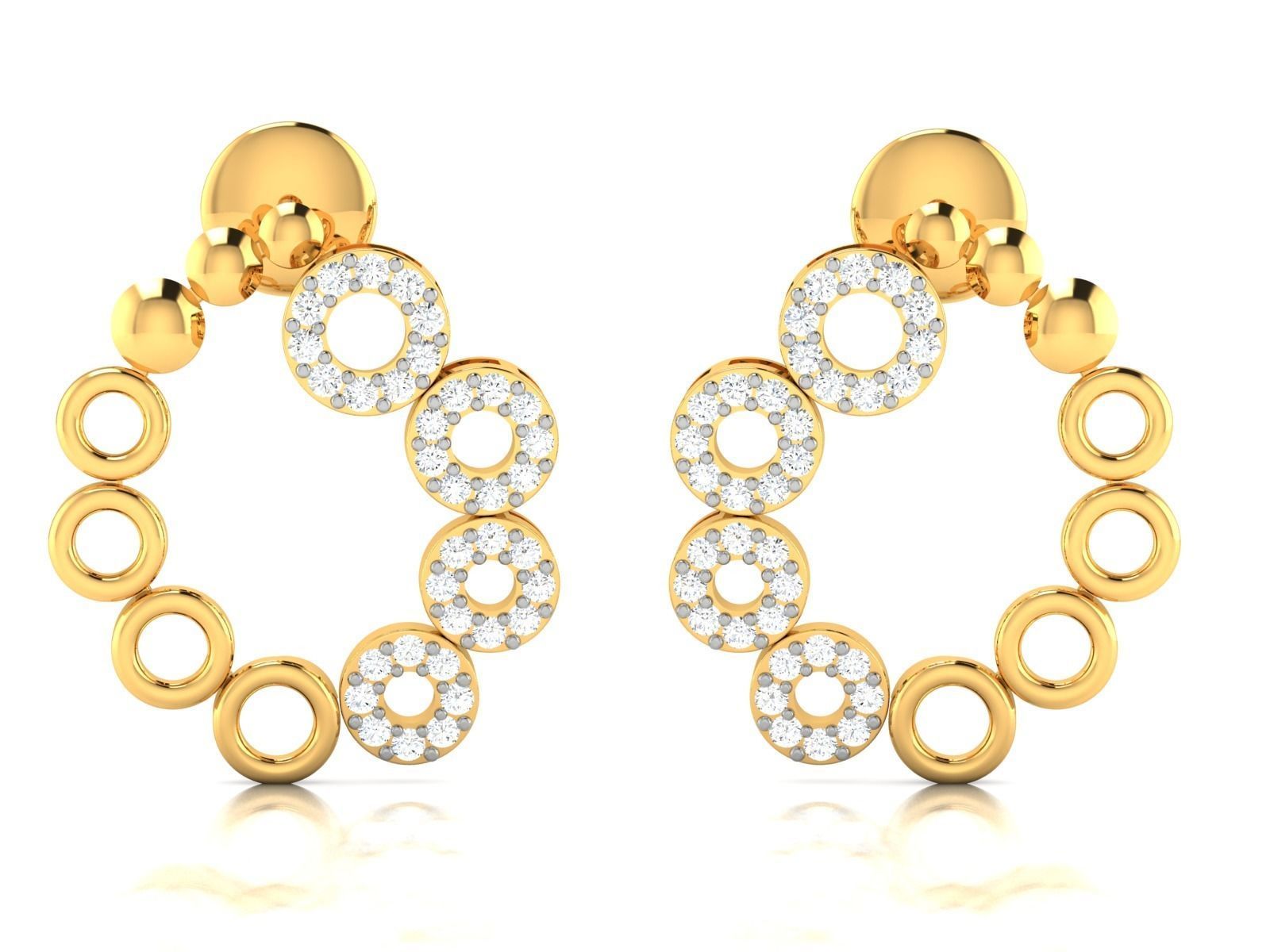 Women pendant-earrings set 3dm render detail 3D print model_11