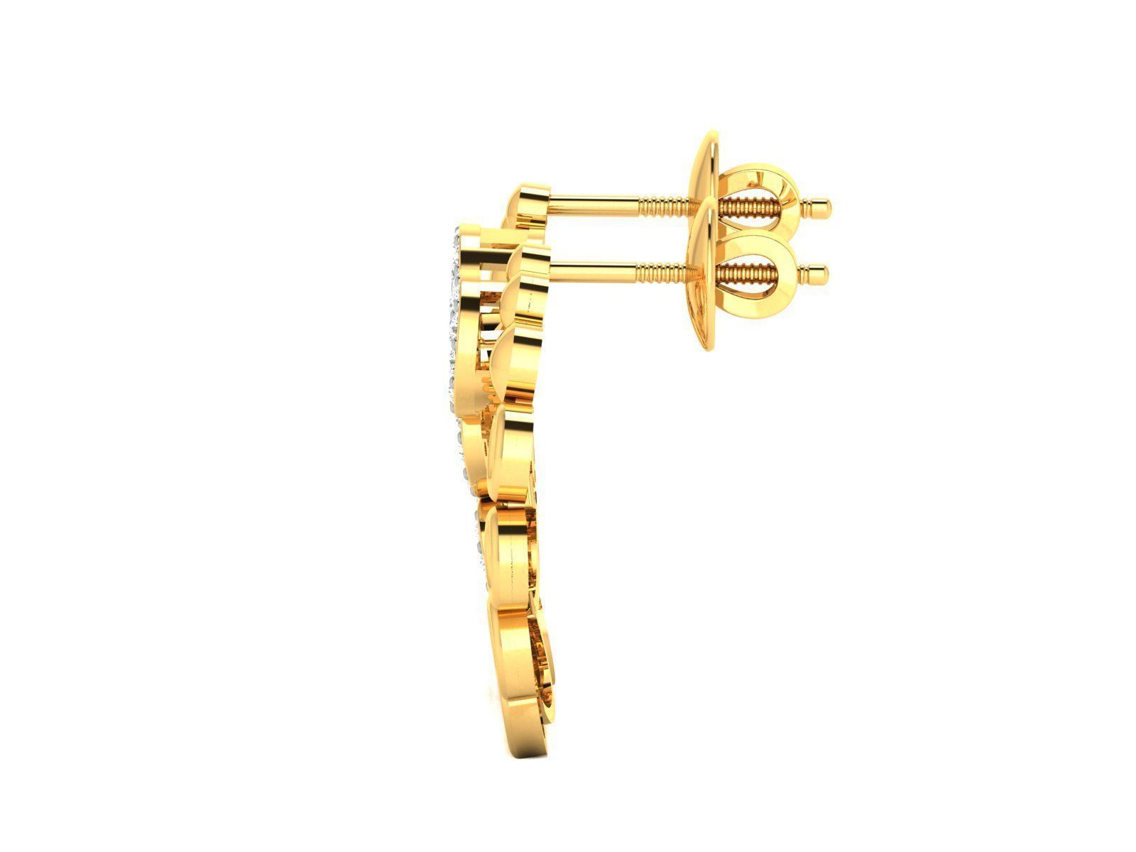 Women pendant-earrings set 3dm render detail 3D print model_12