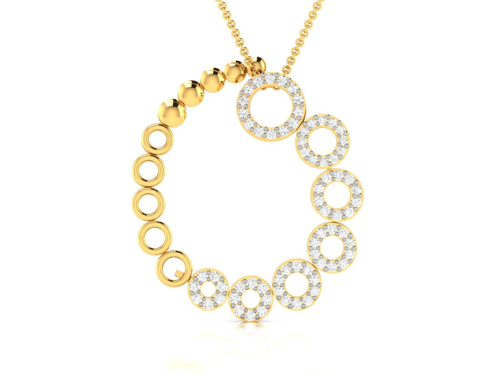 Women pendant-earrings set 3dm render detail 3D print model_4