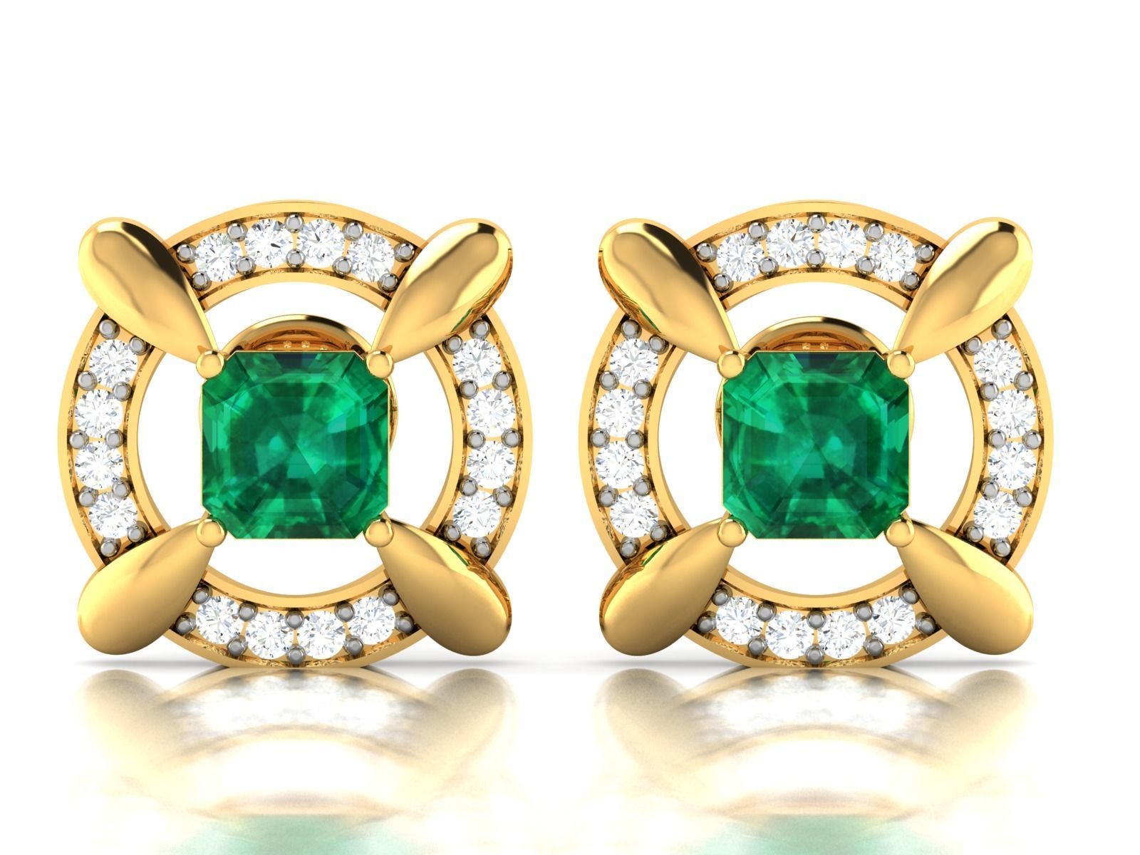 Women pendant-earrings set 3dm render detail 3D print model_9