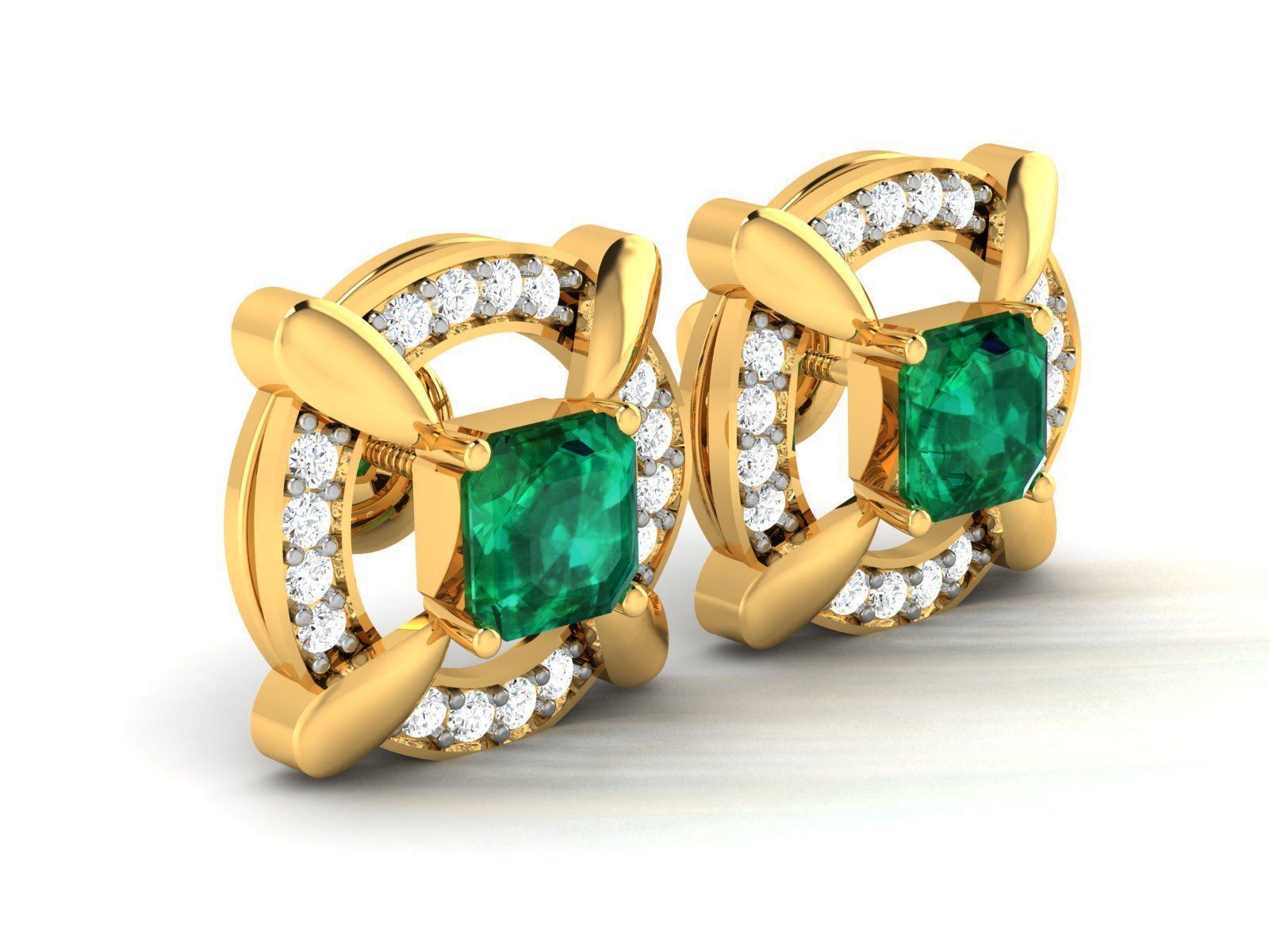 Women pendant-earrings set 3dm render detail 3D print model_4