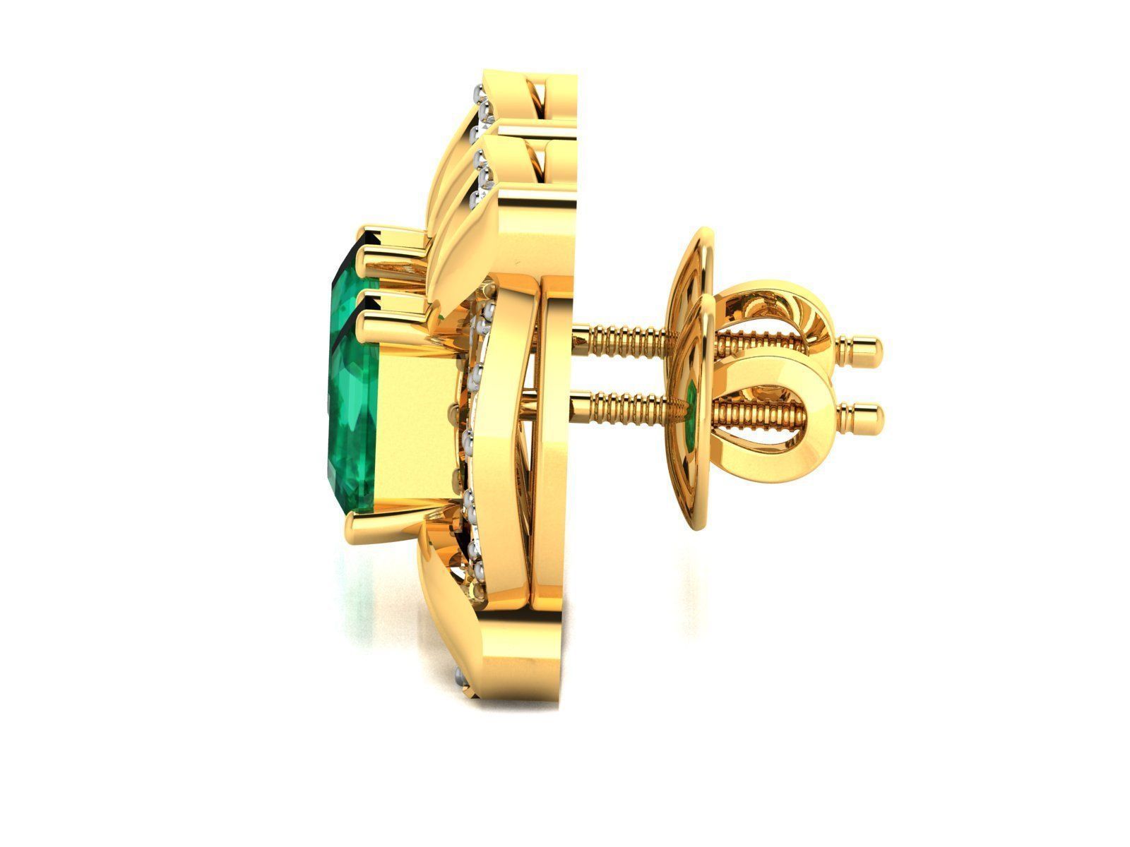 Women pendant-earrings set 3dm render detail 3D print model_12