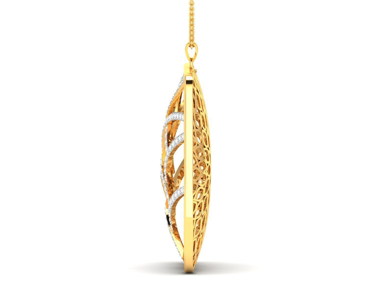 Women pendant-earrings set 3dm render detail 3D print model_13