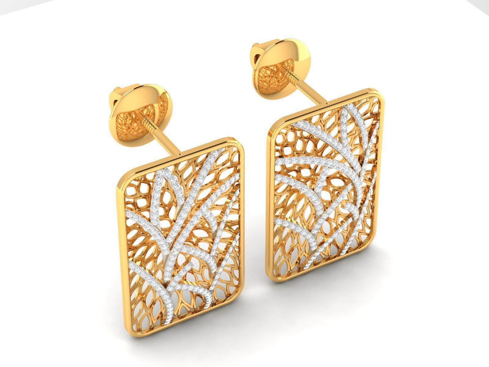 Women pendant-earrings set 3dm render detail 3D print model_4