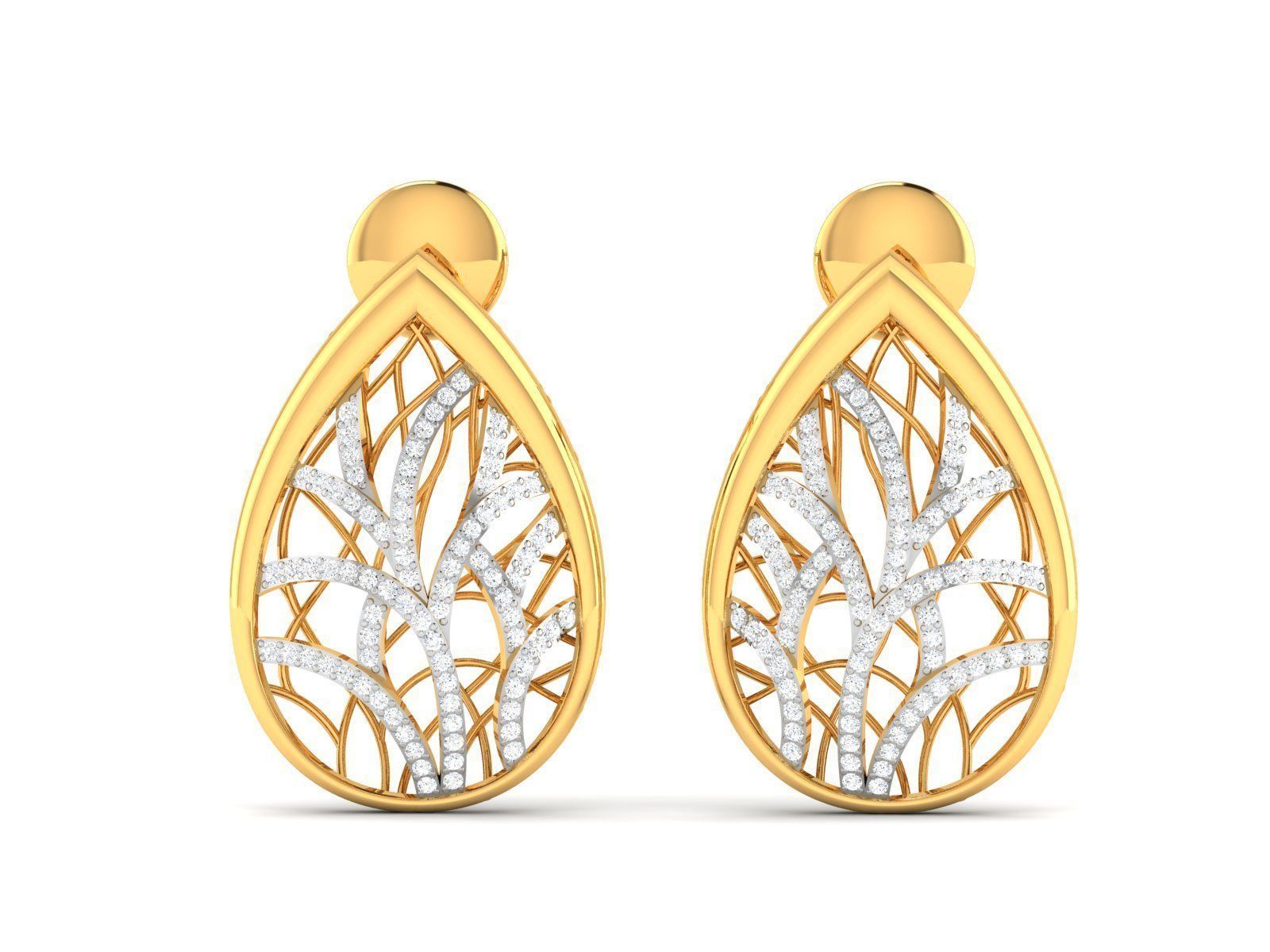 Women pendant-earrings set 3dm render detail 3D print model_7