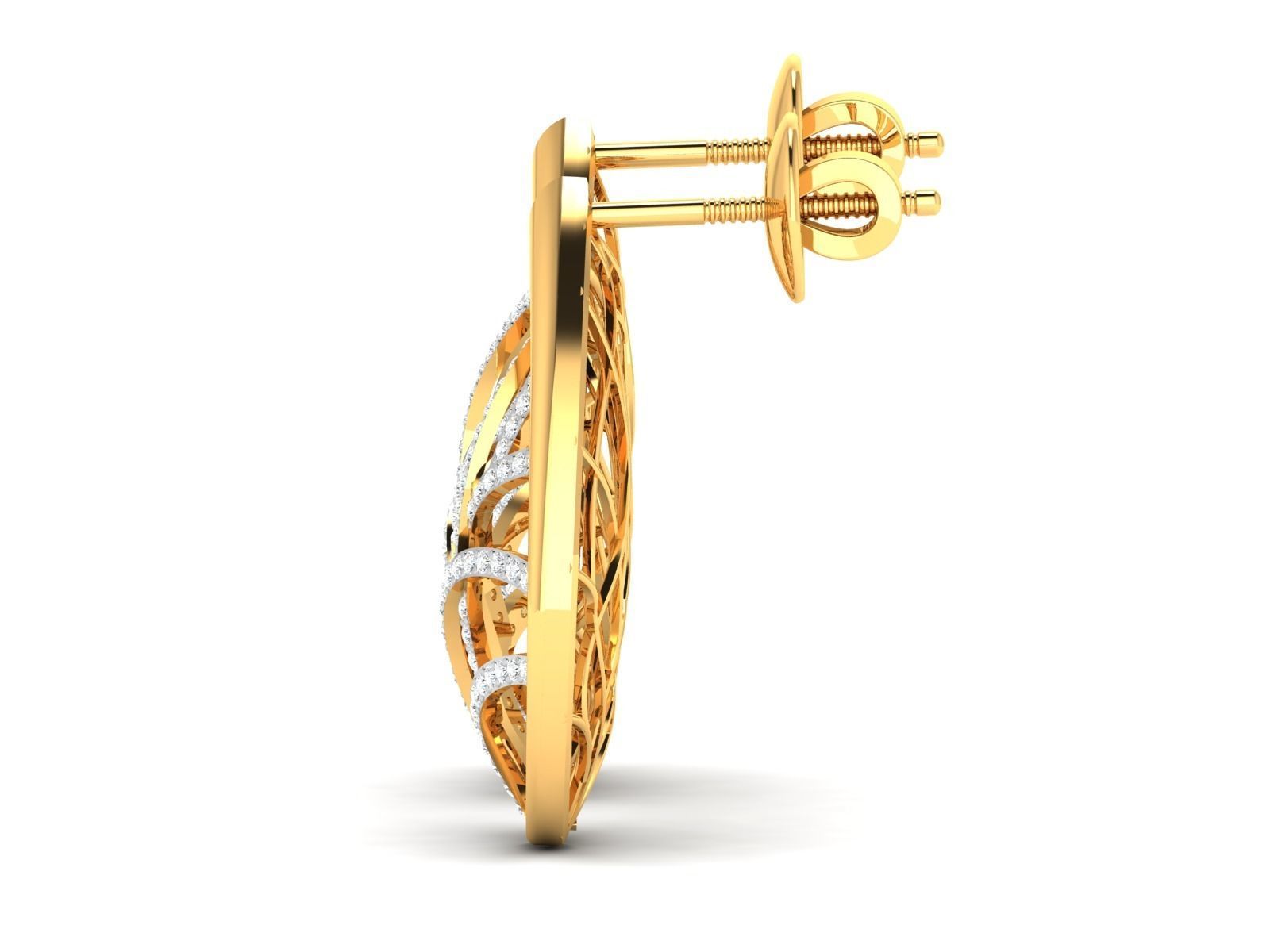 Women pendant-earrings set 3dm render detail 3D print model_12