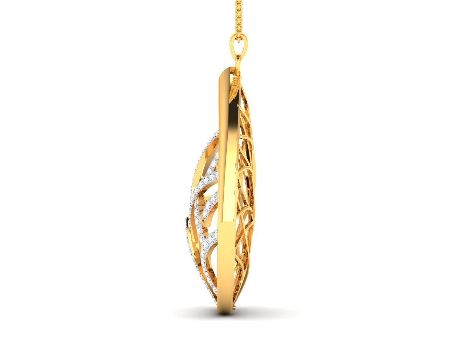 Women pendant-earrings set 3dm render detail 3D print model_13