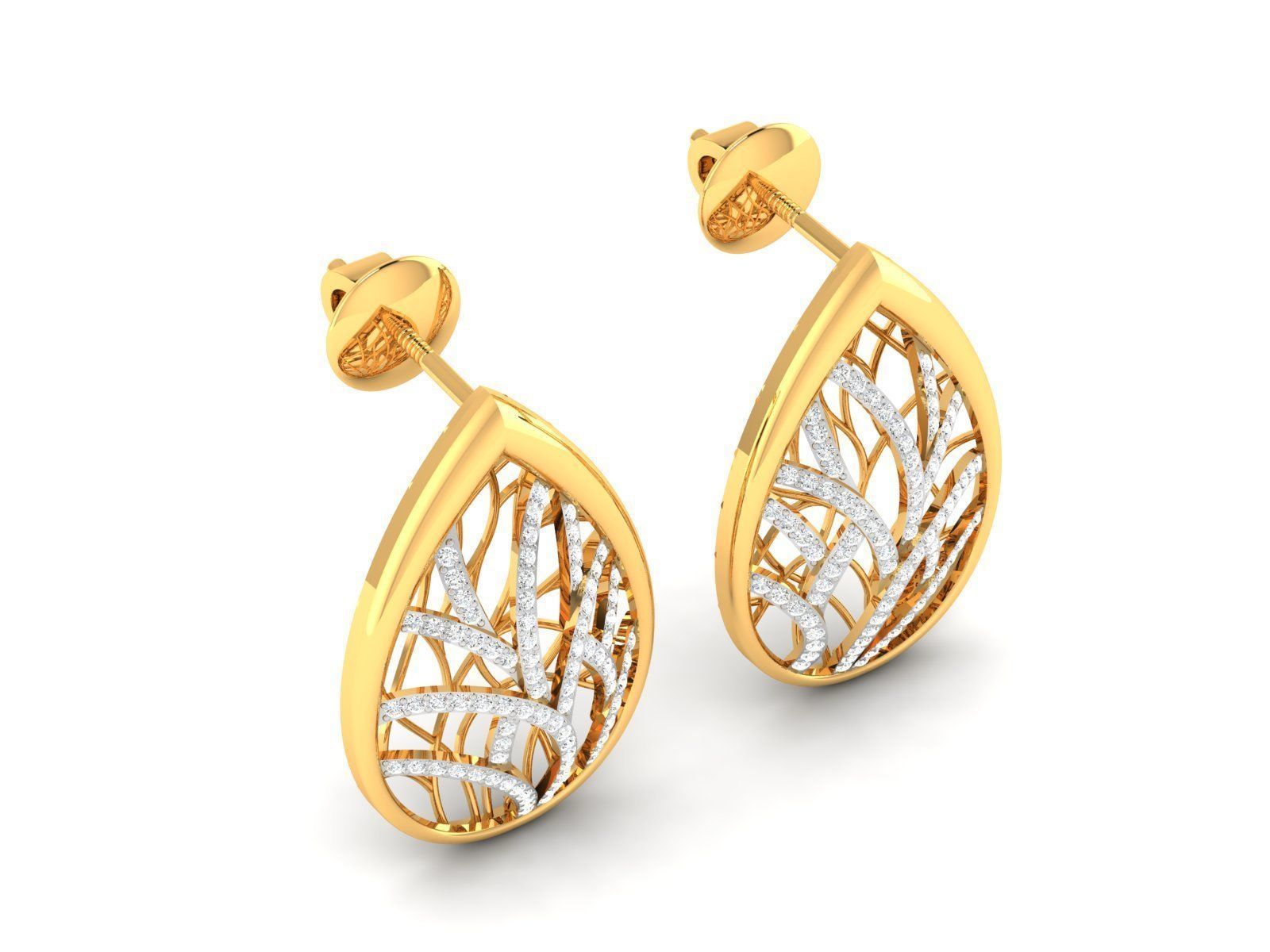 Women pendant-earrings set 3dm render detail 3D print model_2