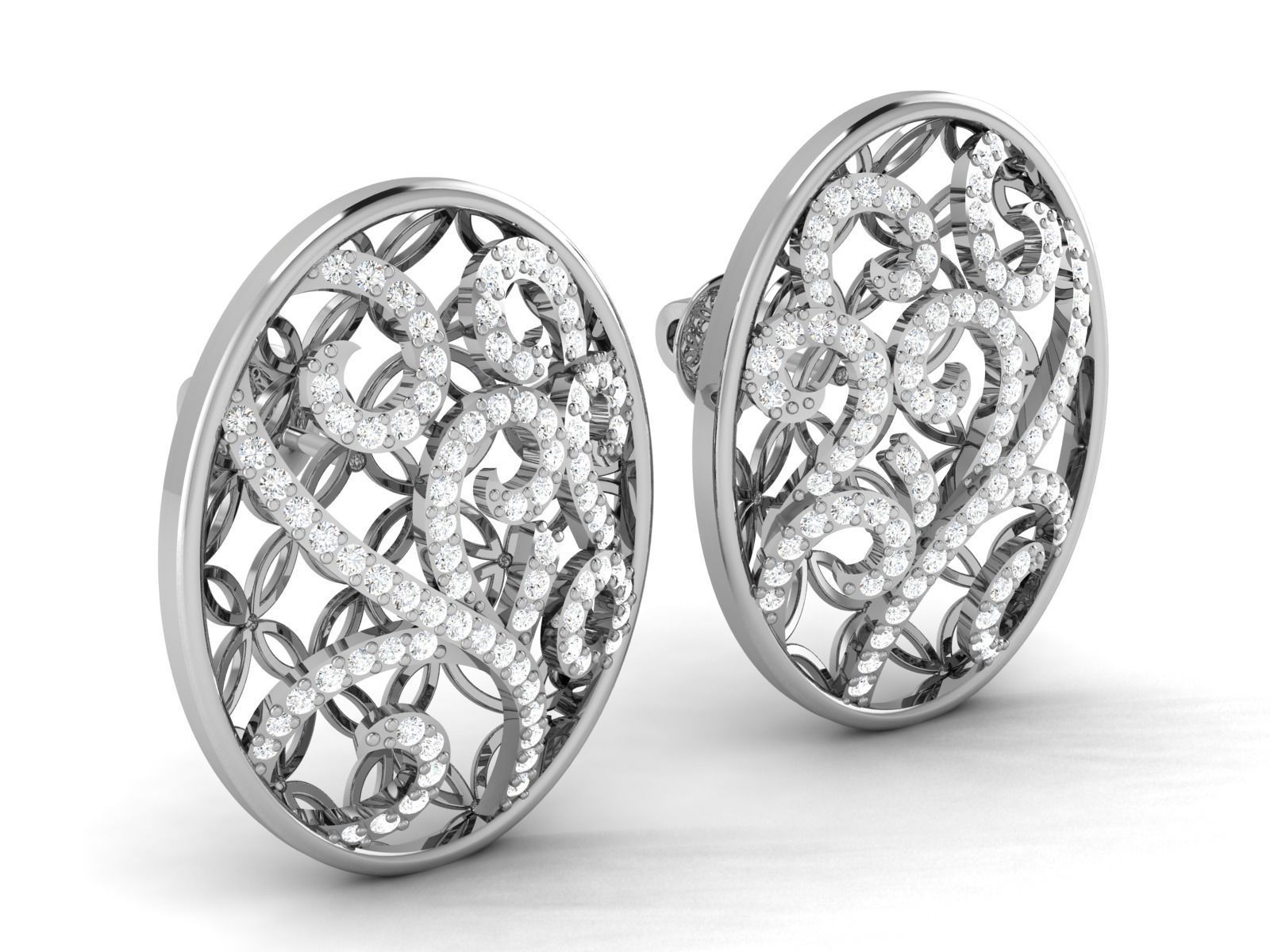 Women pendant-earrings set 3dm render detail 3D print model_9