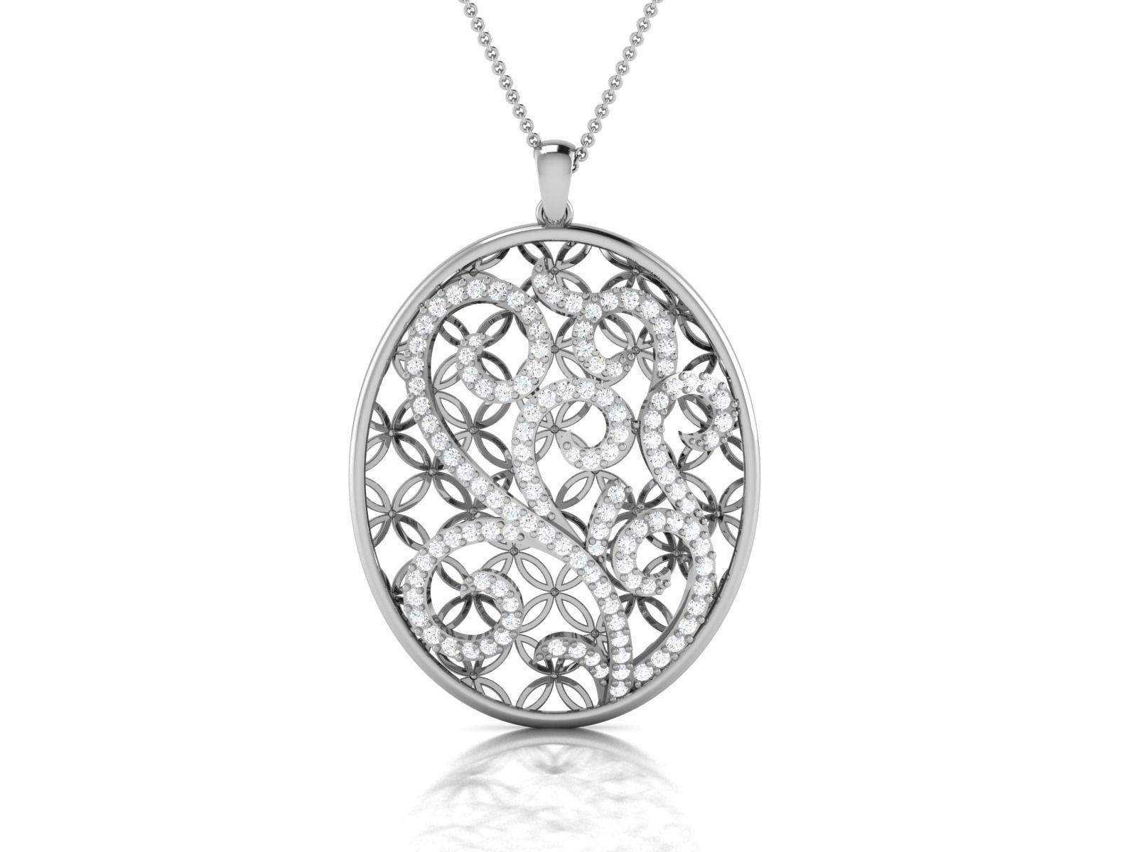 Women pendant-earrings set 3dm render detail 3D print model_4