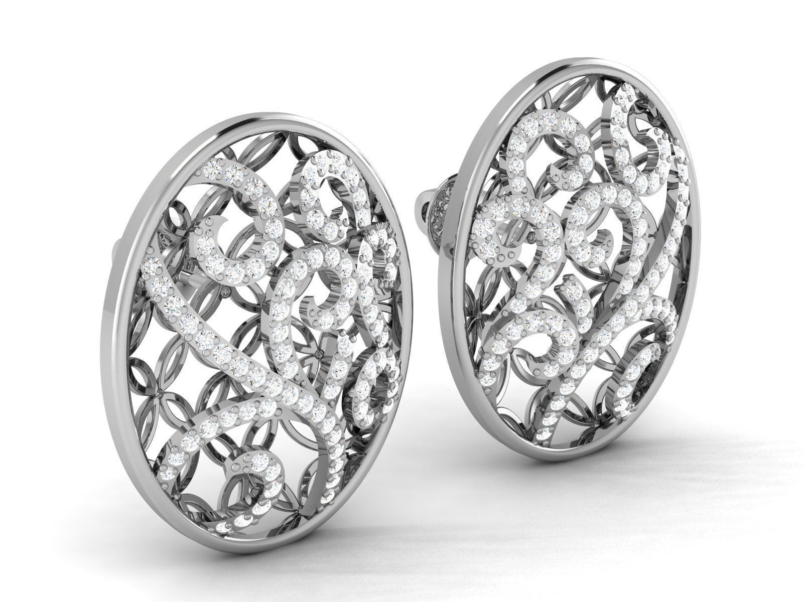 Women pendant-earrings set 3dm render detail 3D print model_8