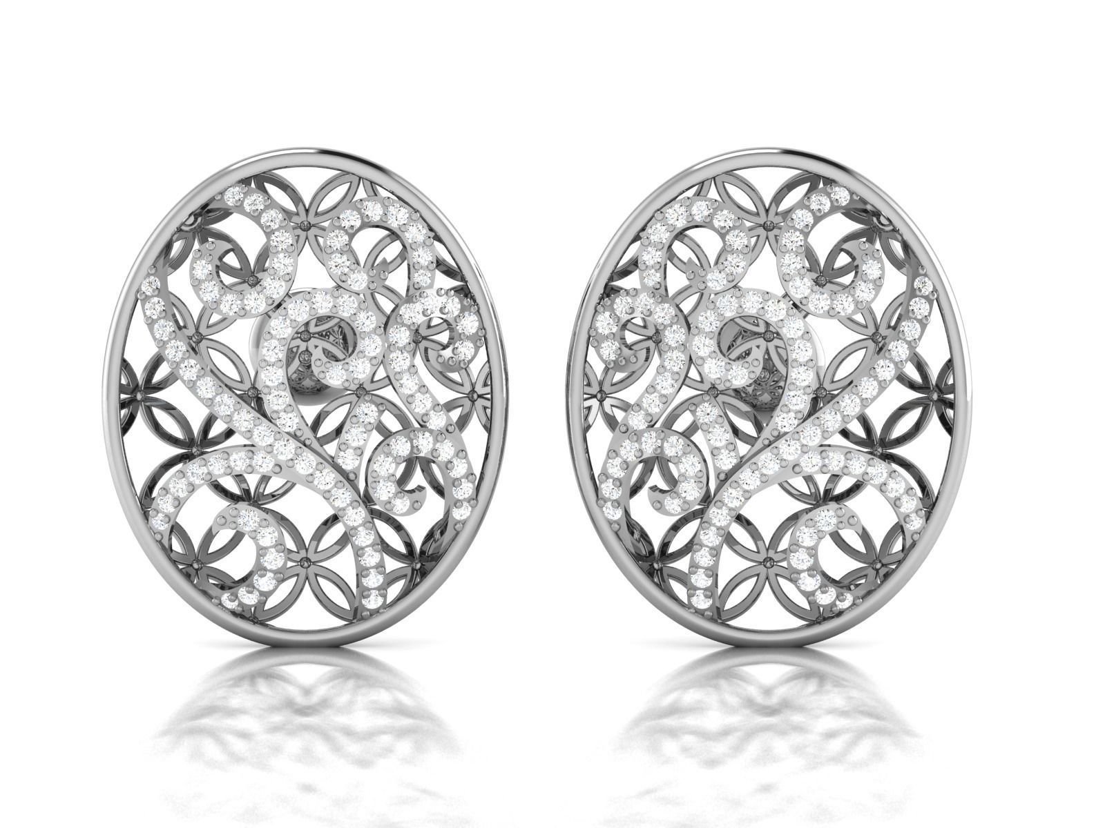 Women pendant-earrings set 3dm render detail 3D print model_11