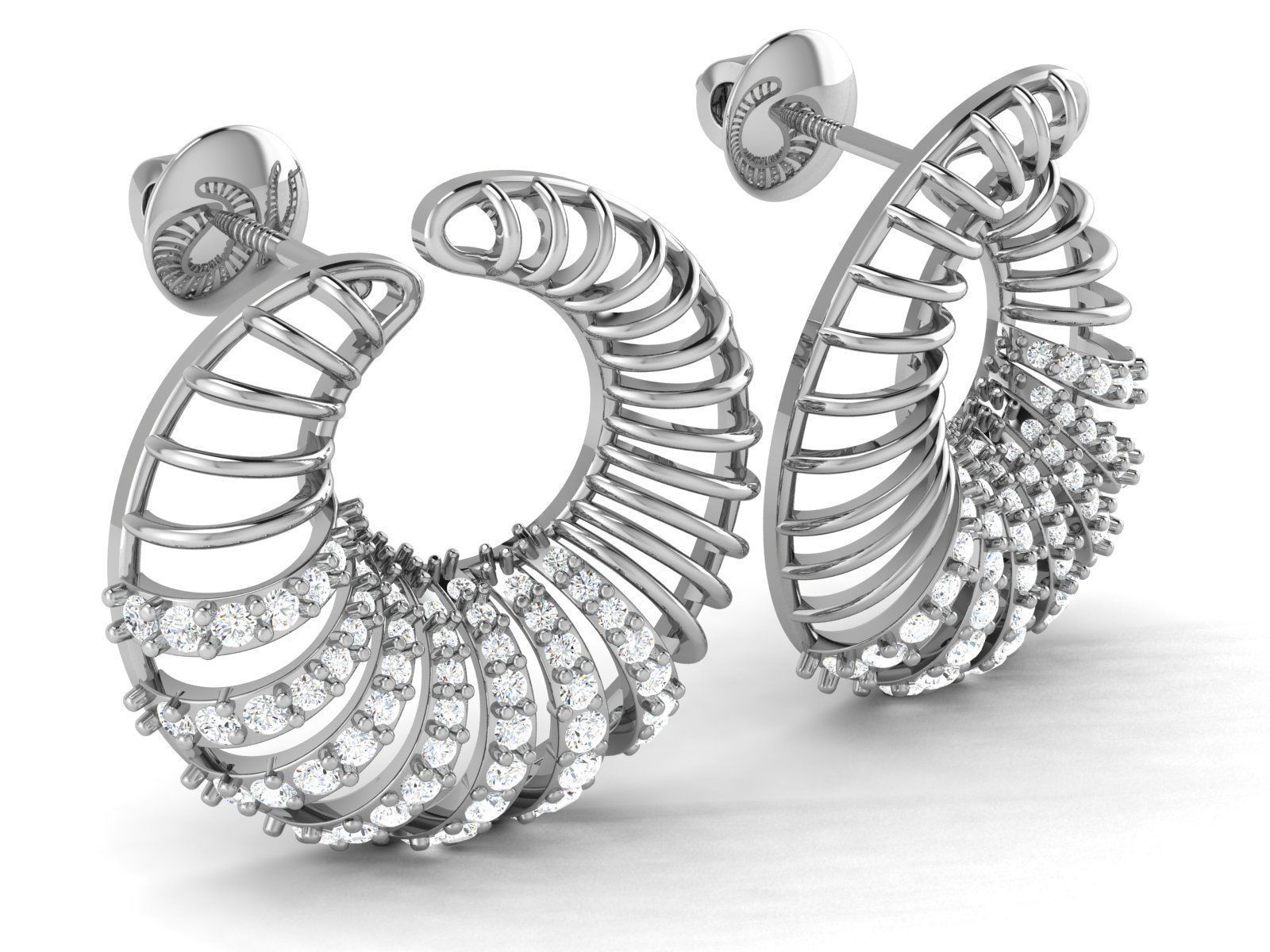 Women pendant-earrings set 3dm render detail 3D print model_4