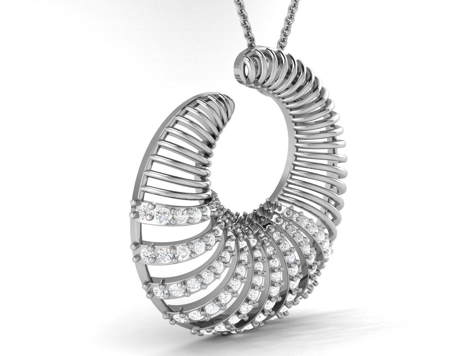 Women pendant-earrings set 3dm render detail 3D print model_2