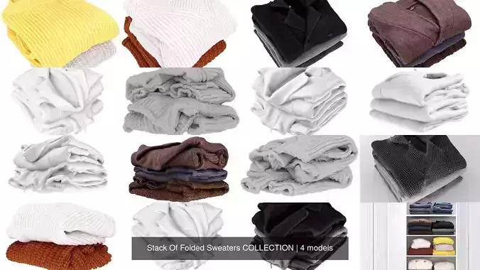 Stack Of Folded Sweaters COLLECTION 