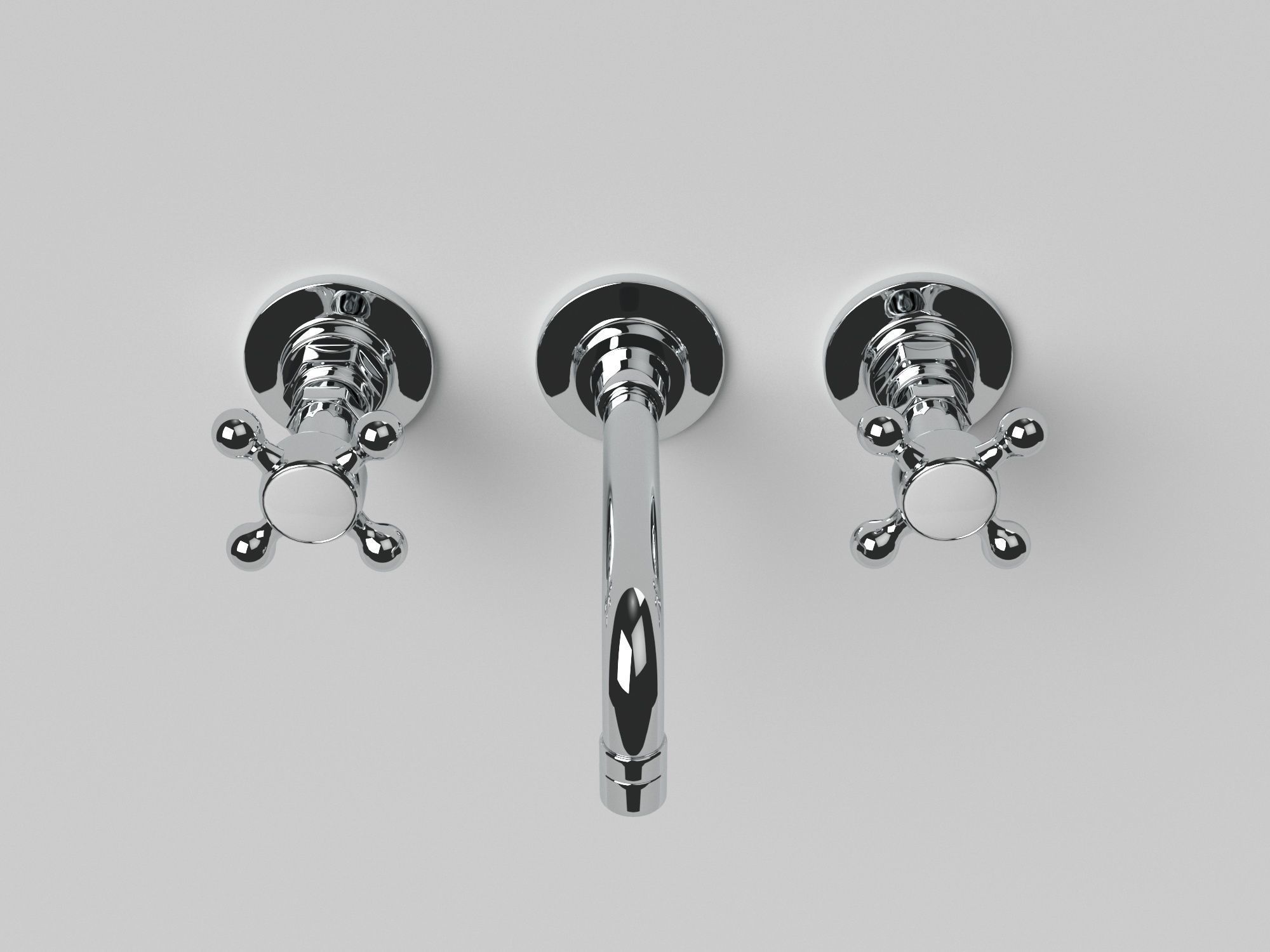 Wall-Mount Faucet - Ultra HD 3D Model Low-poly 3D model_4