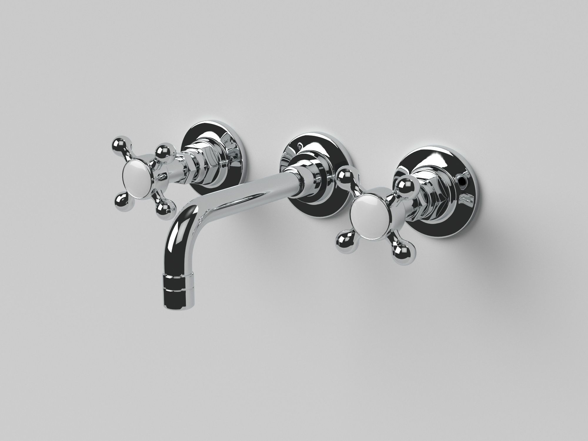 Wall-Mount Faucet - Ultra HD 3D Model Low-poly 3D model_2