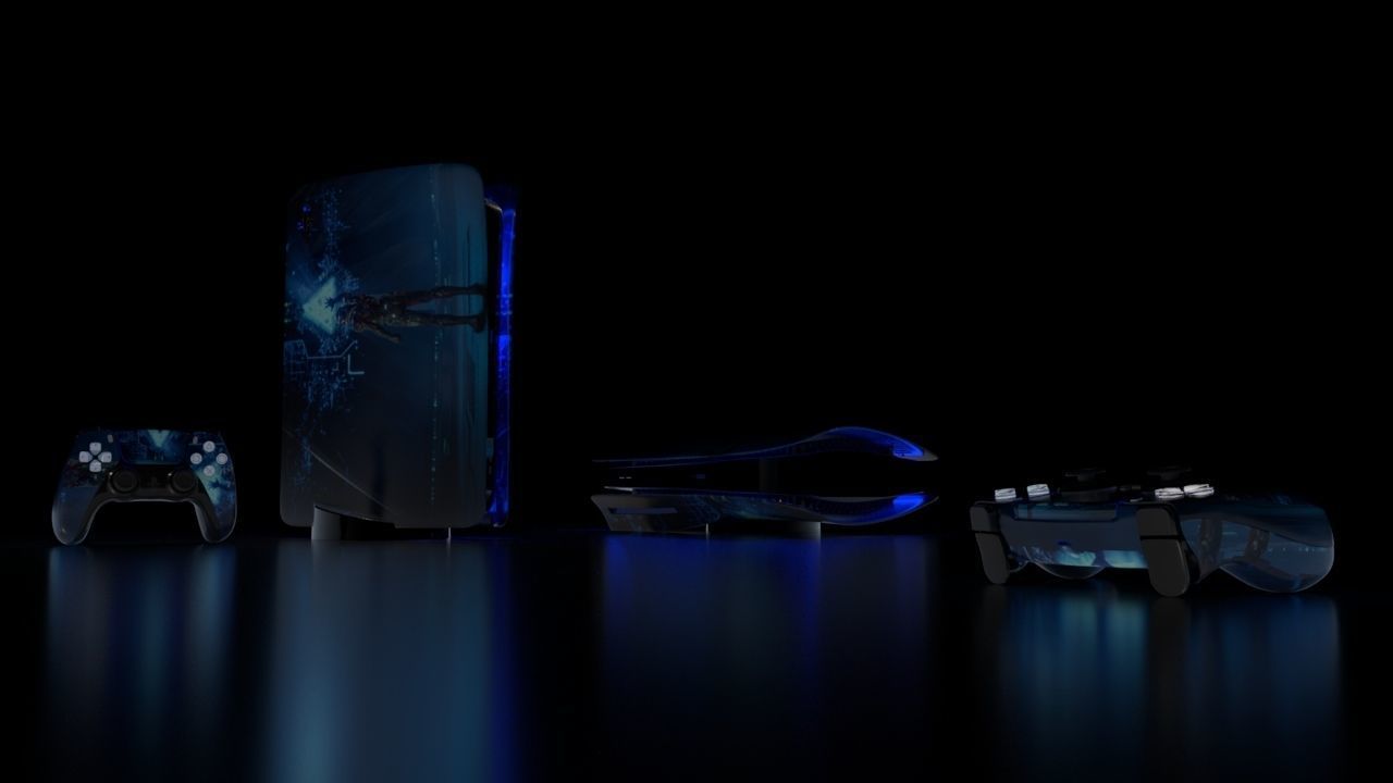 Ps5 DualSense Mass effect 3D model_5