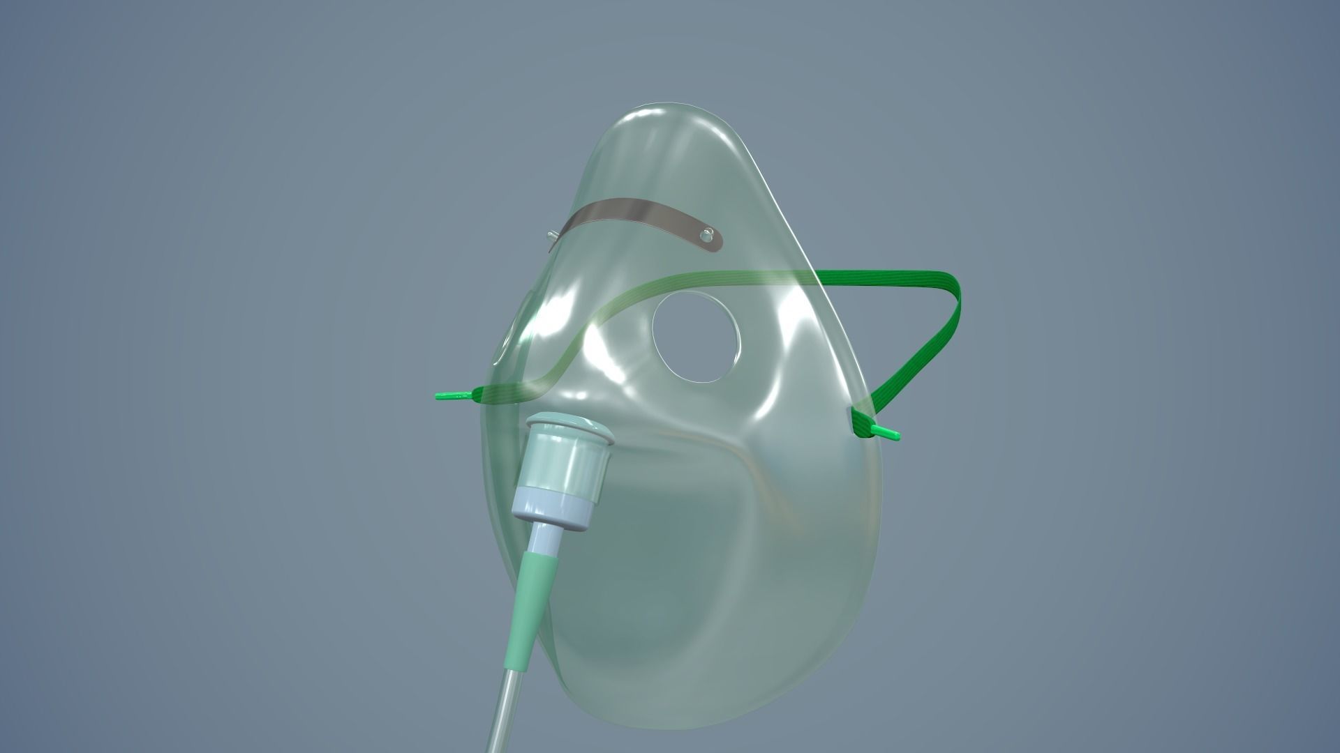 Oxygen Mask Low-poly 3D model_3