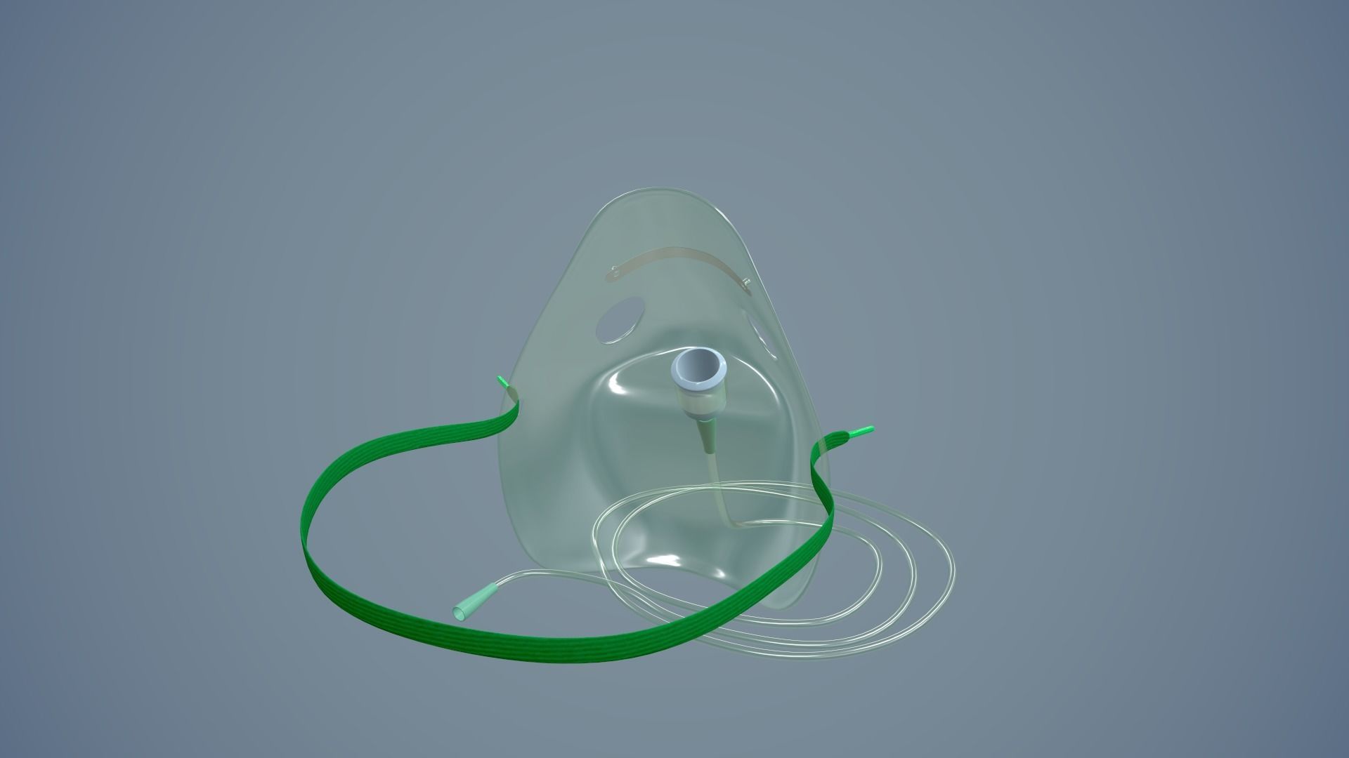 Oxygen Mask Low-poly 3D model_2