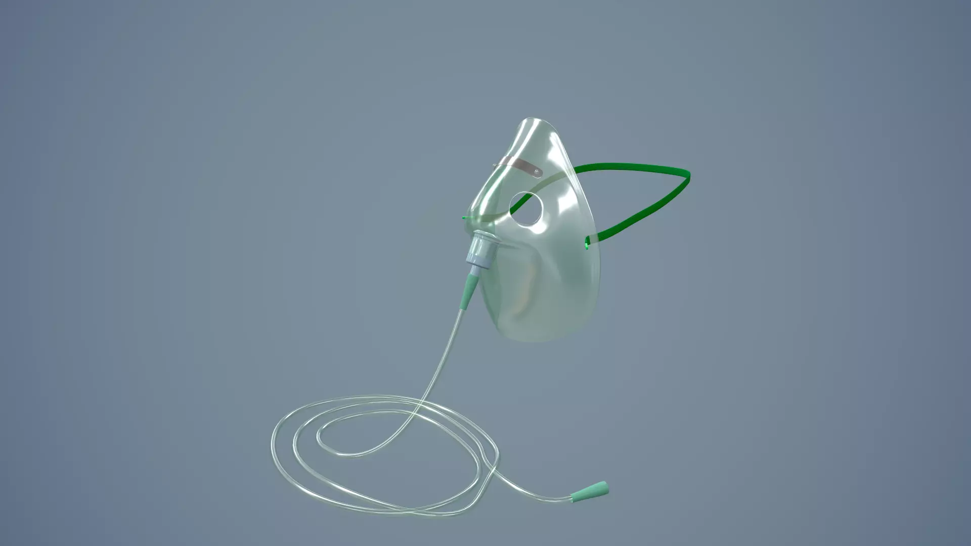Oxygen Mask Low-poly 3D model_0