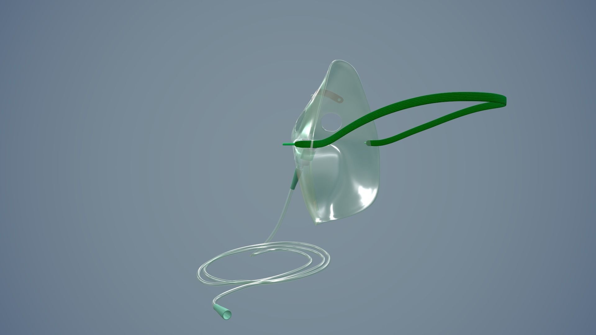 Oxygen Mask Low-poly 3D model_1