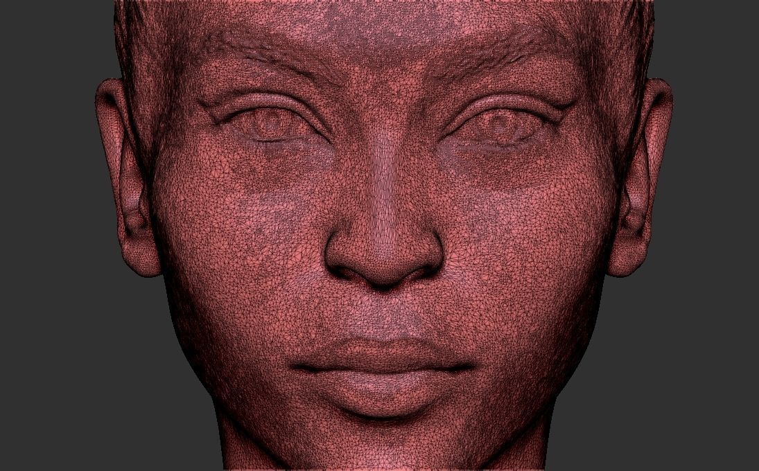 Beautiful afroamerican woman bust 3D printing ready TYPE 4 3D print model_20