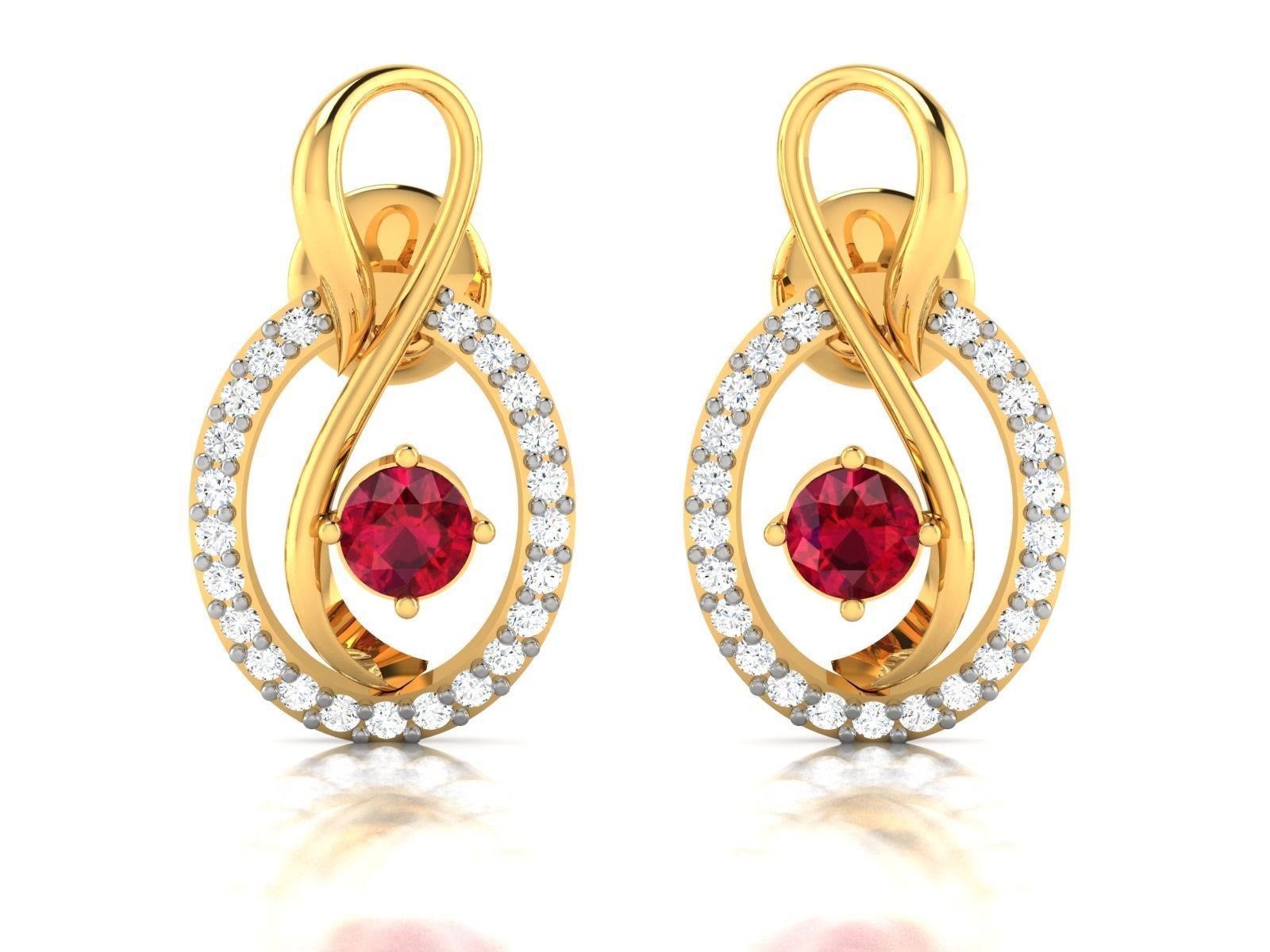 Women pendant-earrings set 3dm render detail 3D print model_9