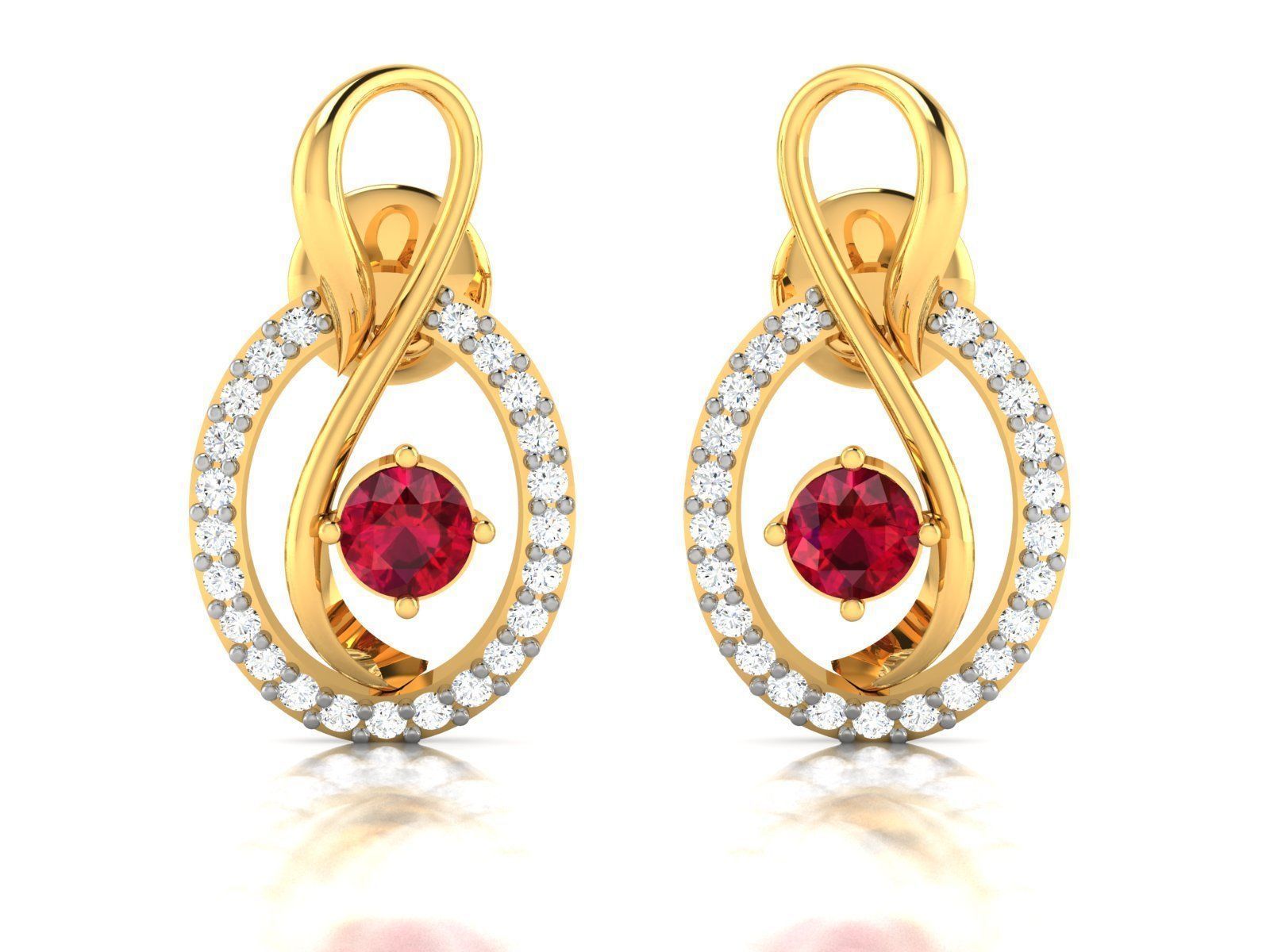 Women pendant-earrings set 3dm render detail 3D print model_8