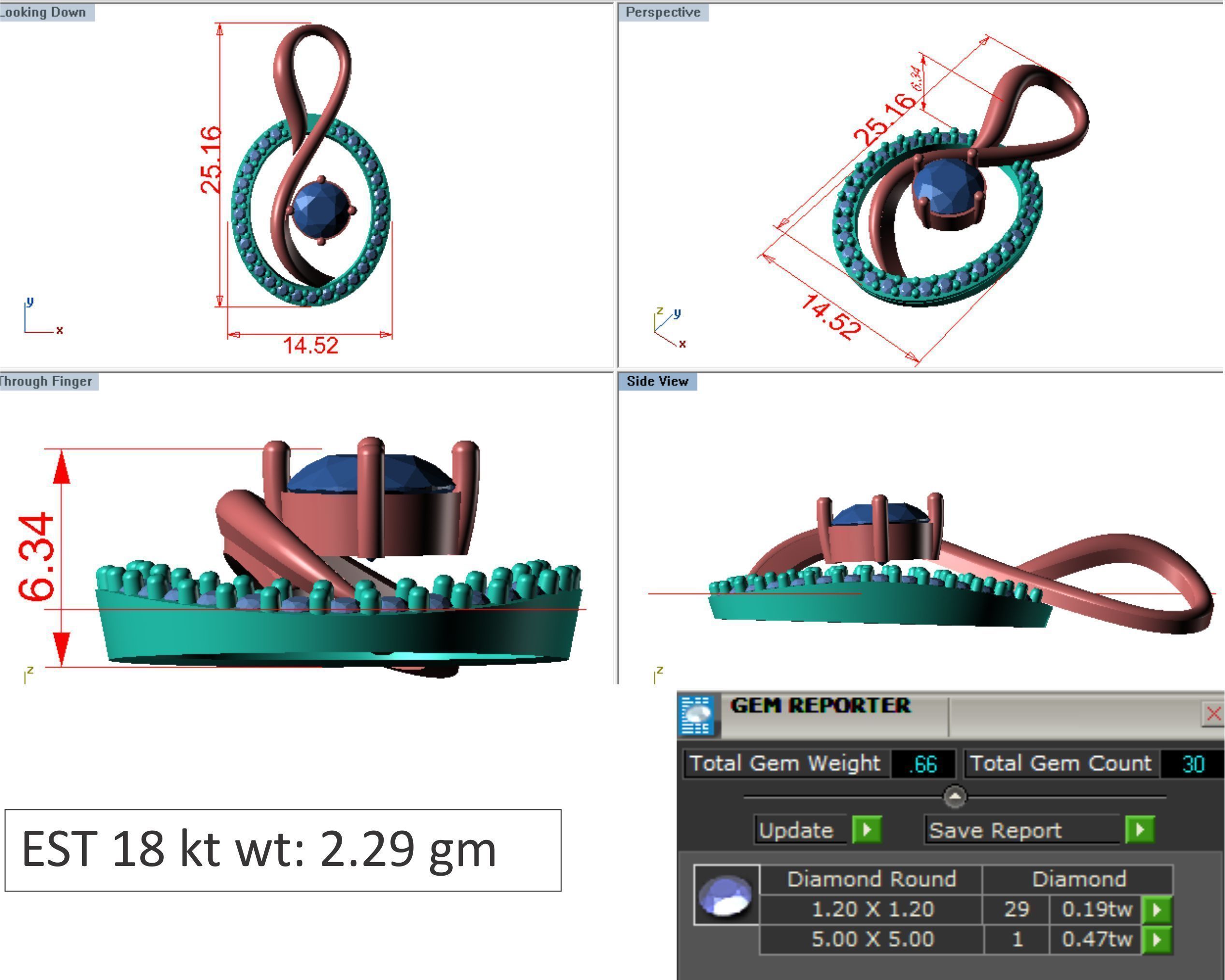 Women pendant-earrings set 3dm render detail 3D print model_14