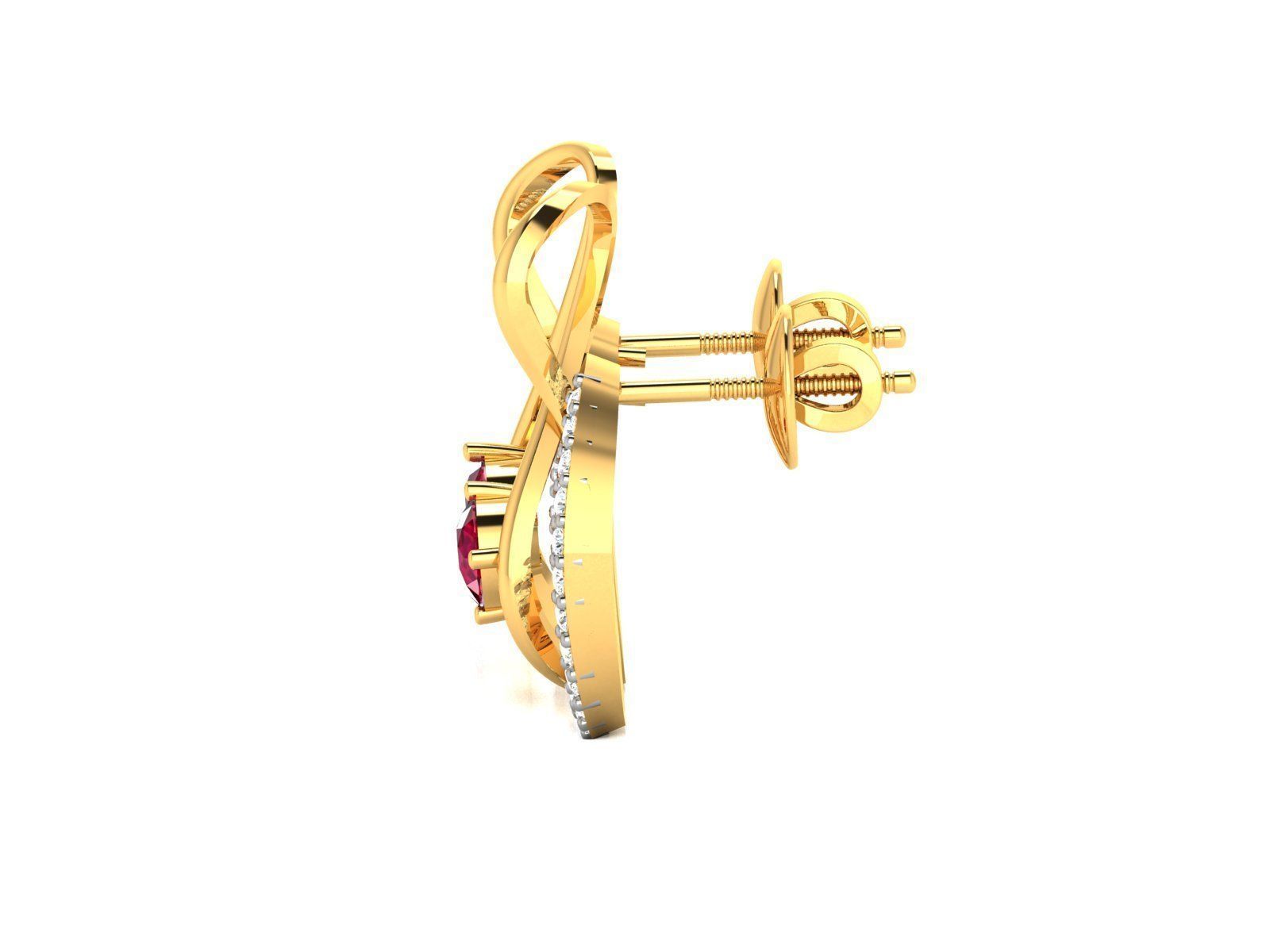 Women pendant-earrings set 3dm render detail 3D print model_12