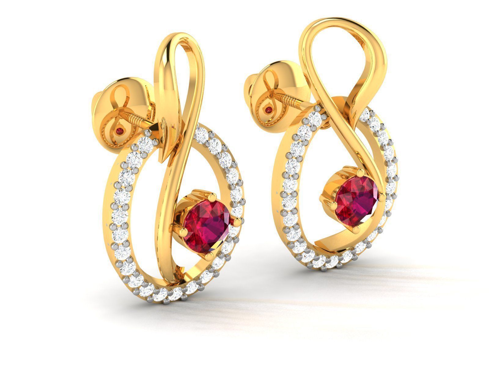 Women pendant-earrings set 3dm render detail 3D print model_4