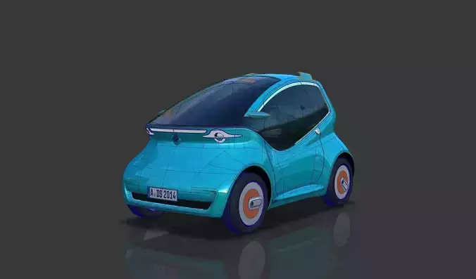 Urban Micro Mobility Small City Car EV Electric 3D model 3D model