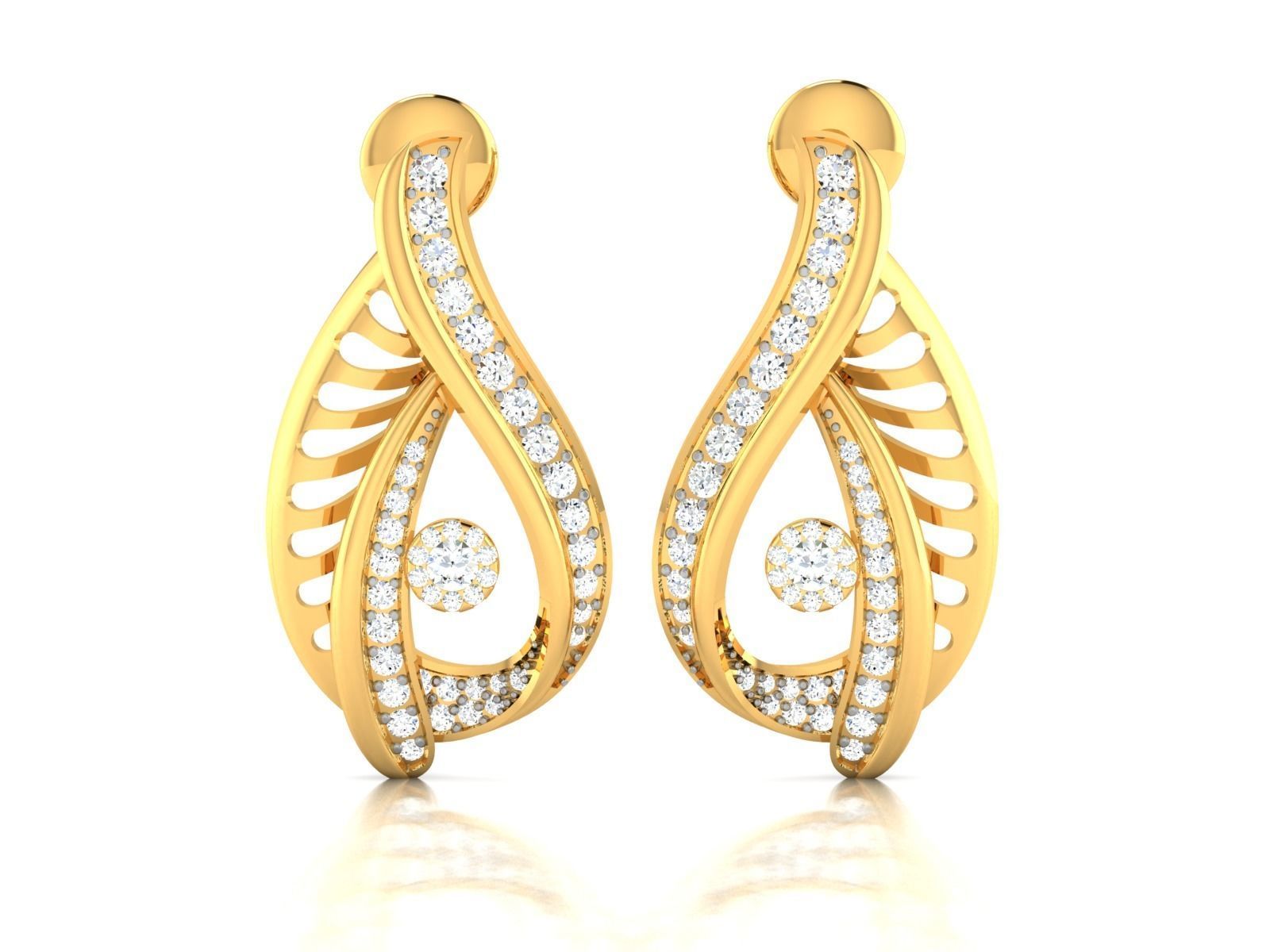 Women pendant-earrings set 3dm render detail 3D print model_8