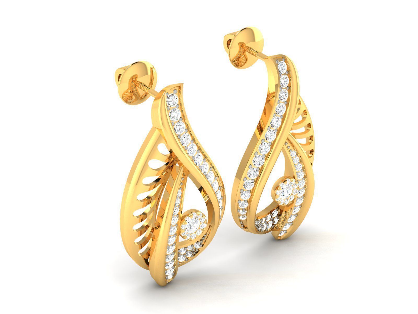 Women pendant-earrings set 3dm render detail 3D print model_2