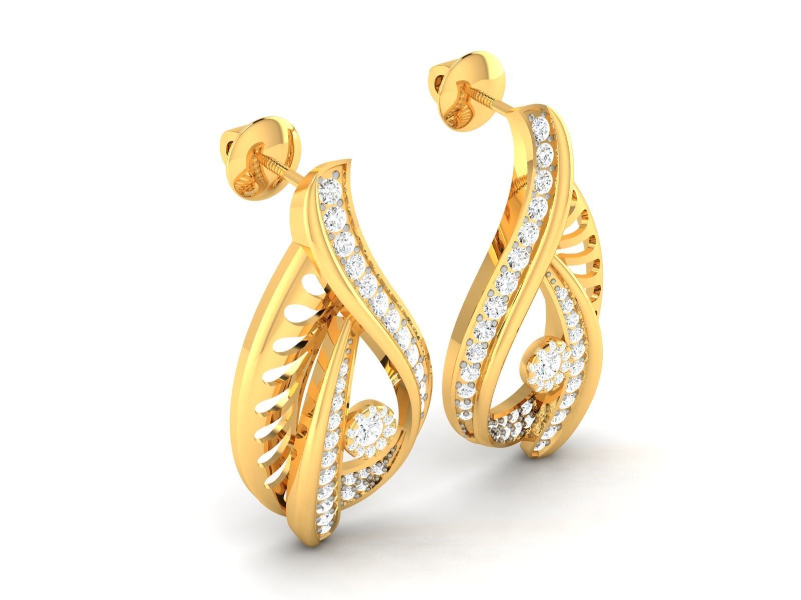 Women pendant-earrings set 3dm render detail 3D print model_3