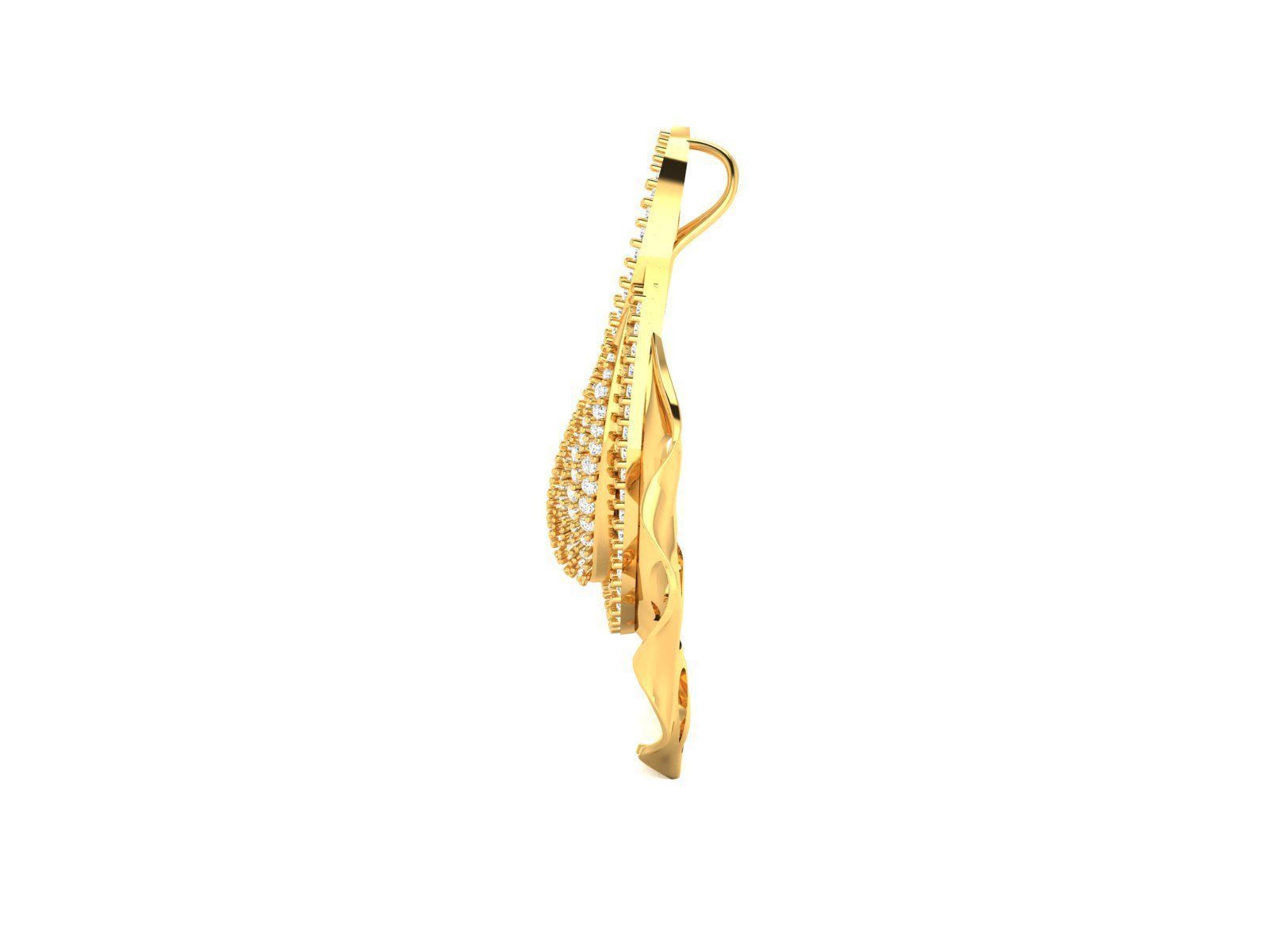 Women pendant-earrings set 3dm render detail 3D print model_10