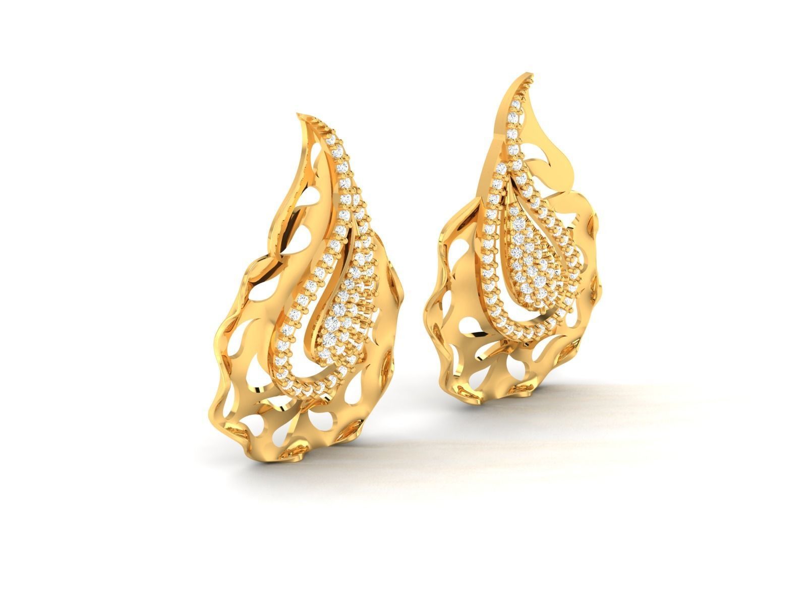Women pendant-earrings set 3dm render detail 3D print model_6