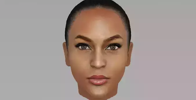 Beautiful afroamerican woman head TYPE 4