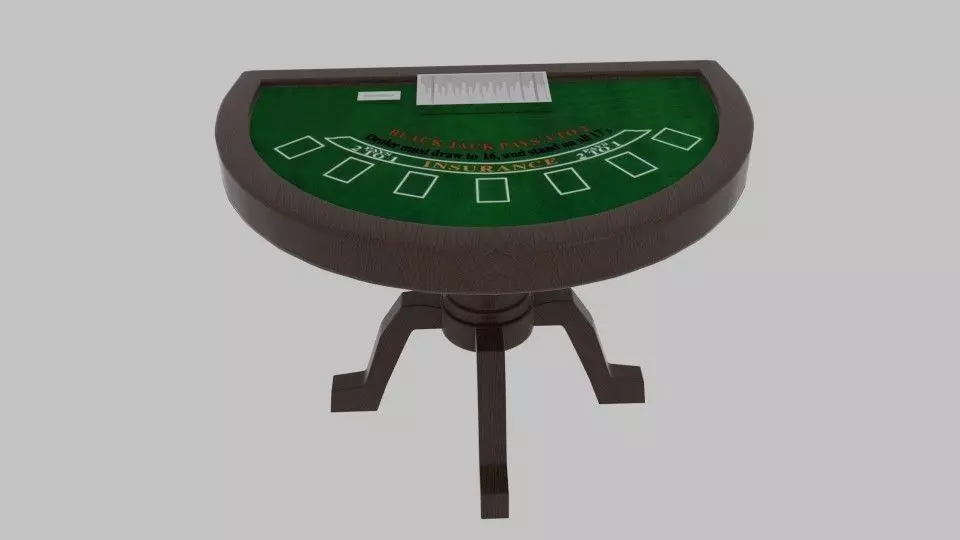 Black Jack Table 3D model