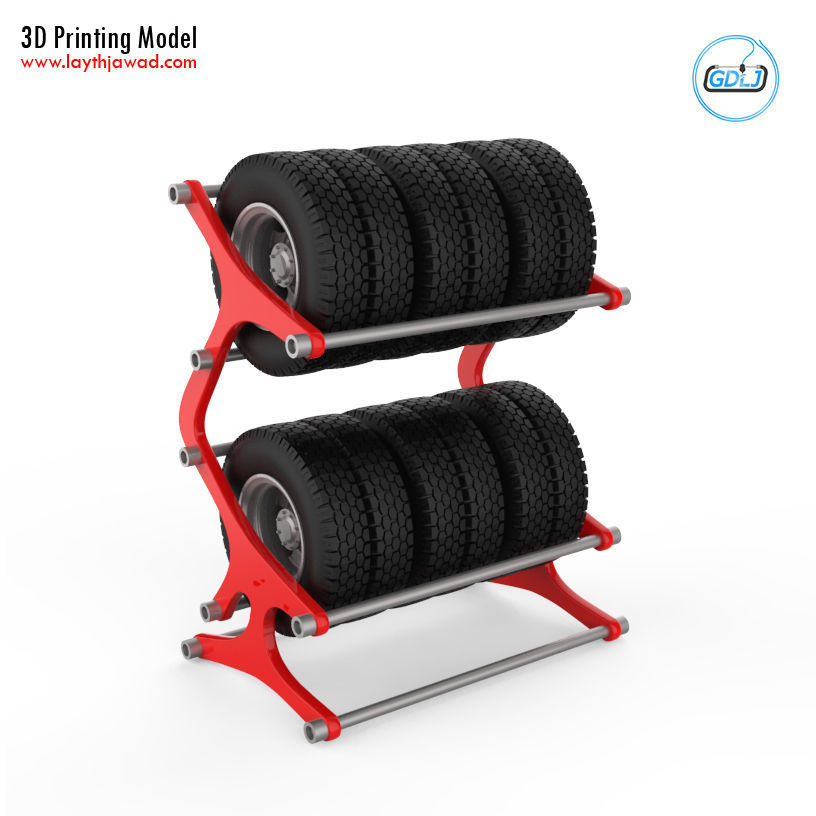 Tyre Rack 3D print model_1