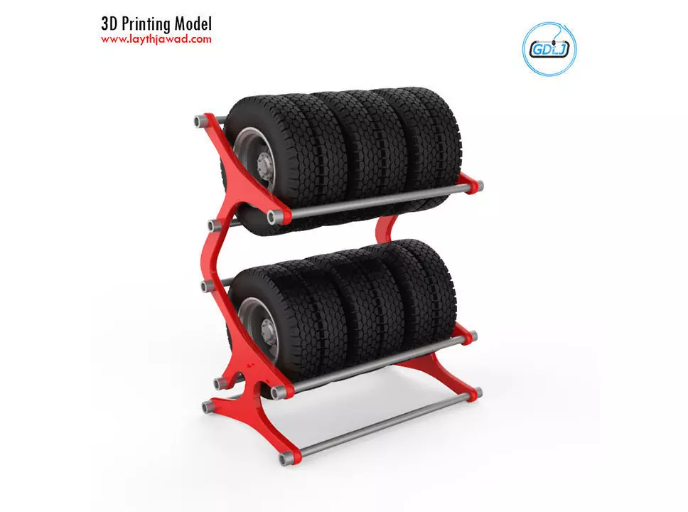Tyre Rack 3D print model_0