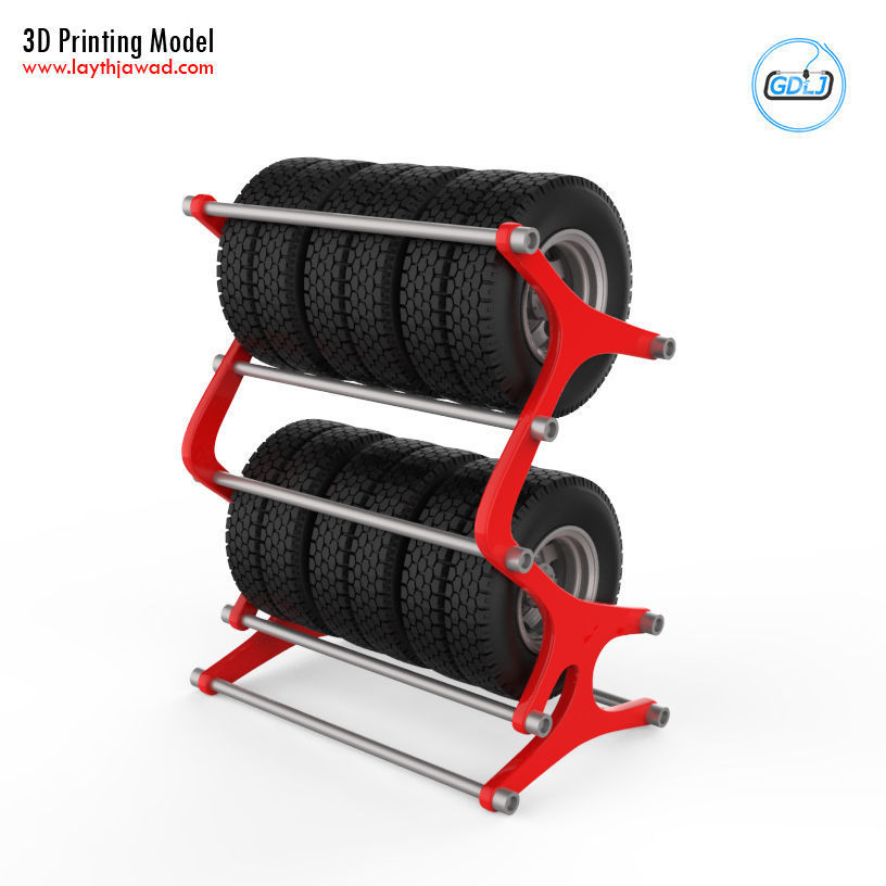 Tyre Rack 3D print model_2