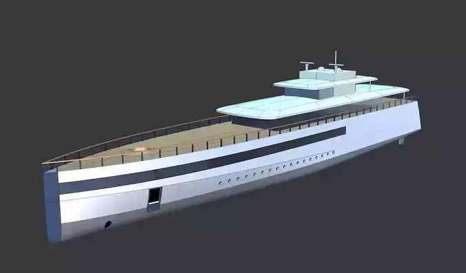 Feadship Venus Steve Jobs Yacht - NURBs and Polygon Model 3D model