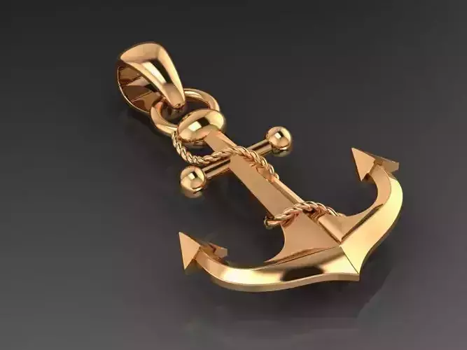 Anchor pendant 3D print model