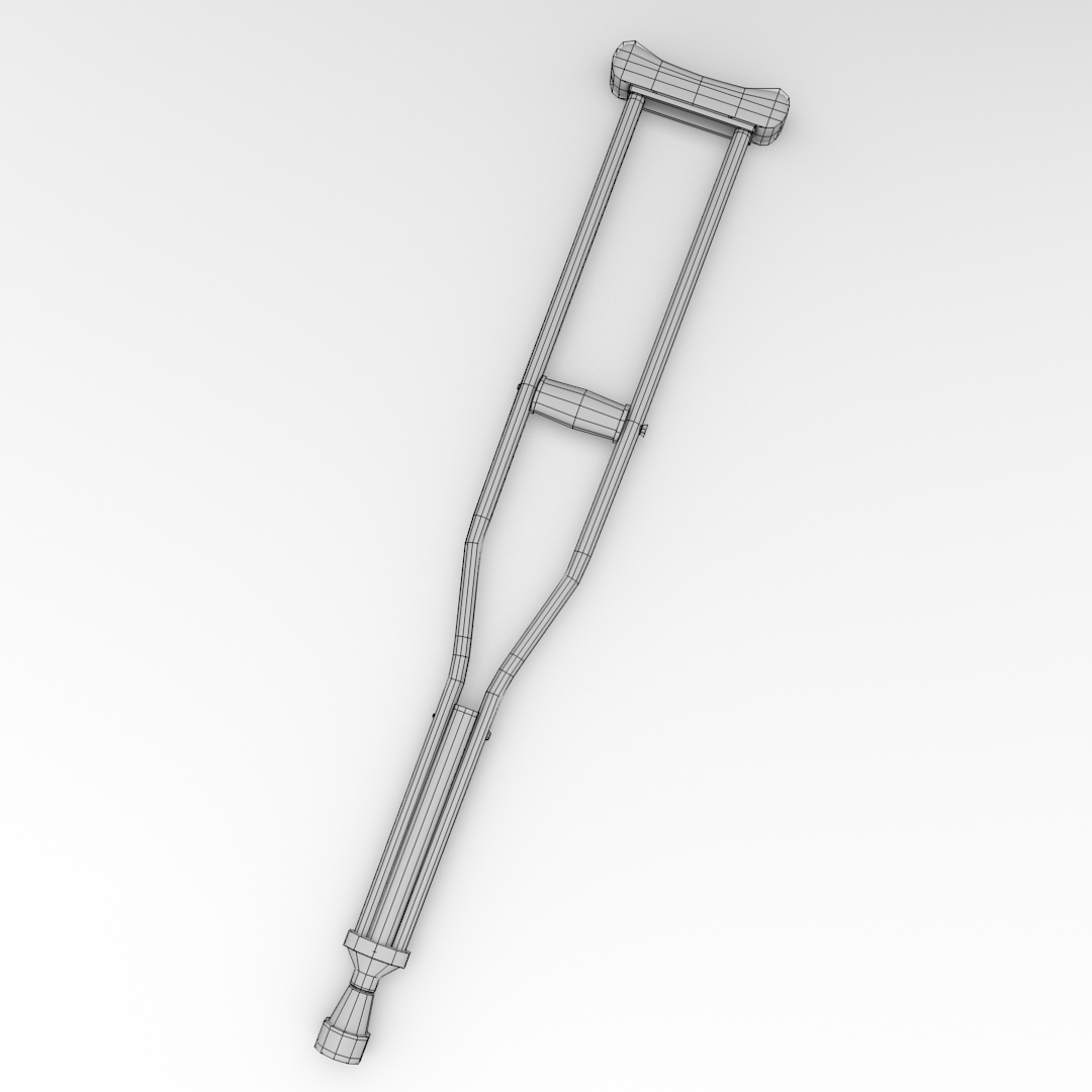 Underarm Crutch 3D model_4