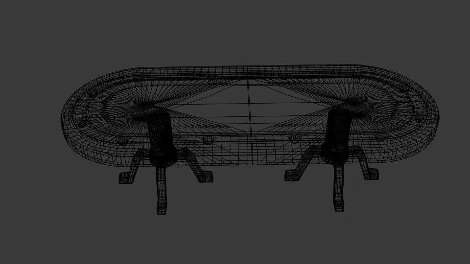 Long Poker Table 2 3D model_5