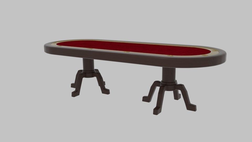 Long Poker Table 2 3D model_1